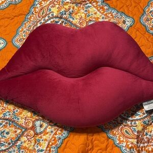 Hot pink lip pillow